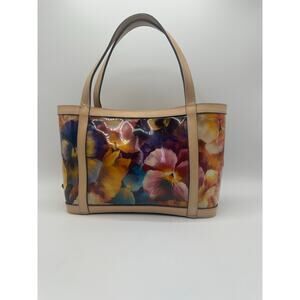✨ MAXX New York Mini Pansy Floral Patent Tote - GUC ✨